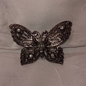 Vintage diamond butterfly brooch